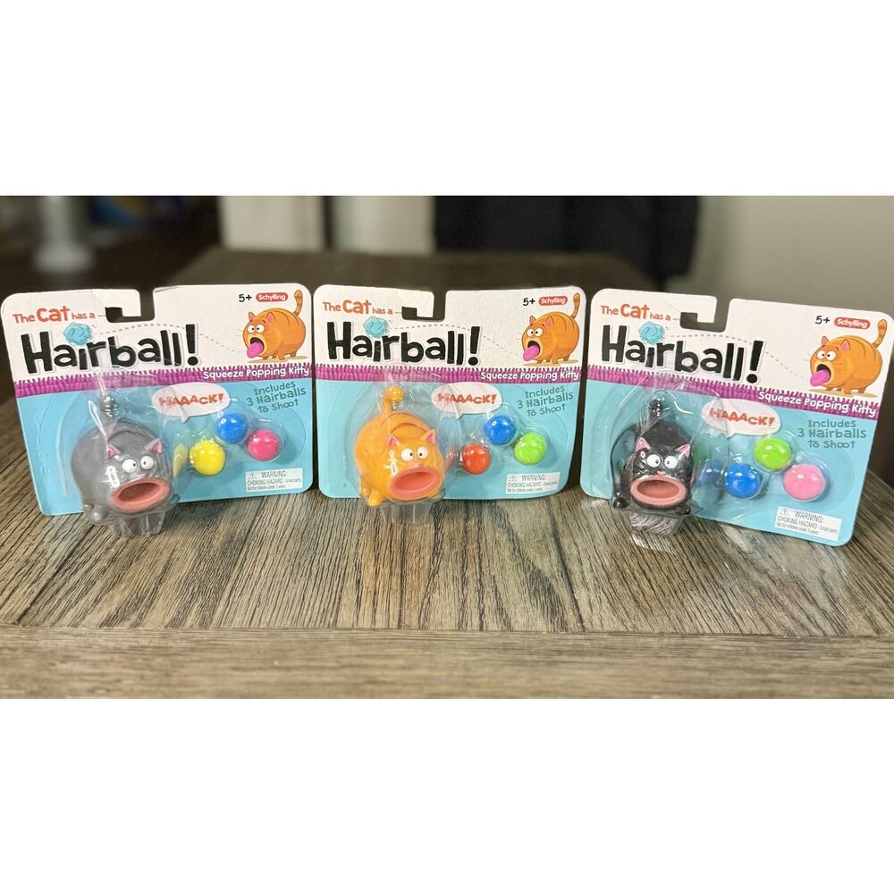Schylling The Cat Has A Hairball Shooter Squishy Sensory Fidget Stress Toy Viral